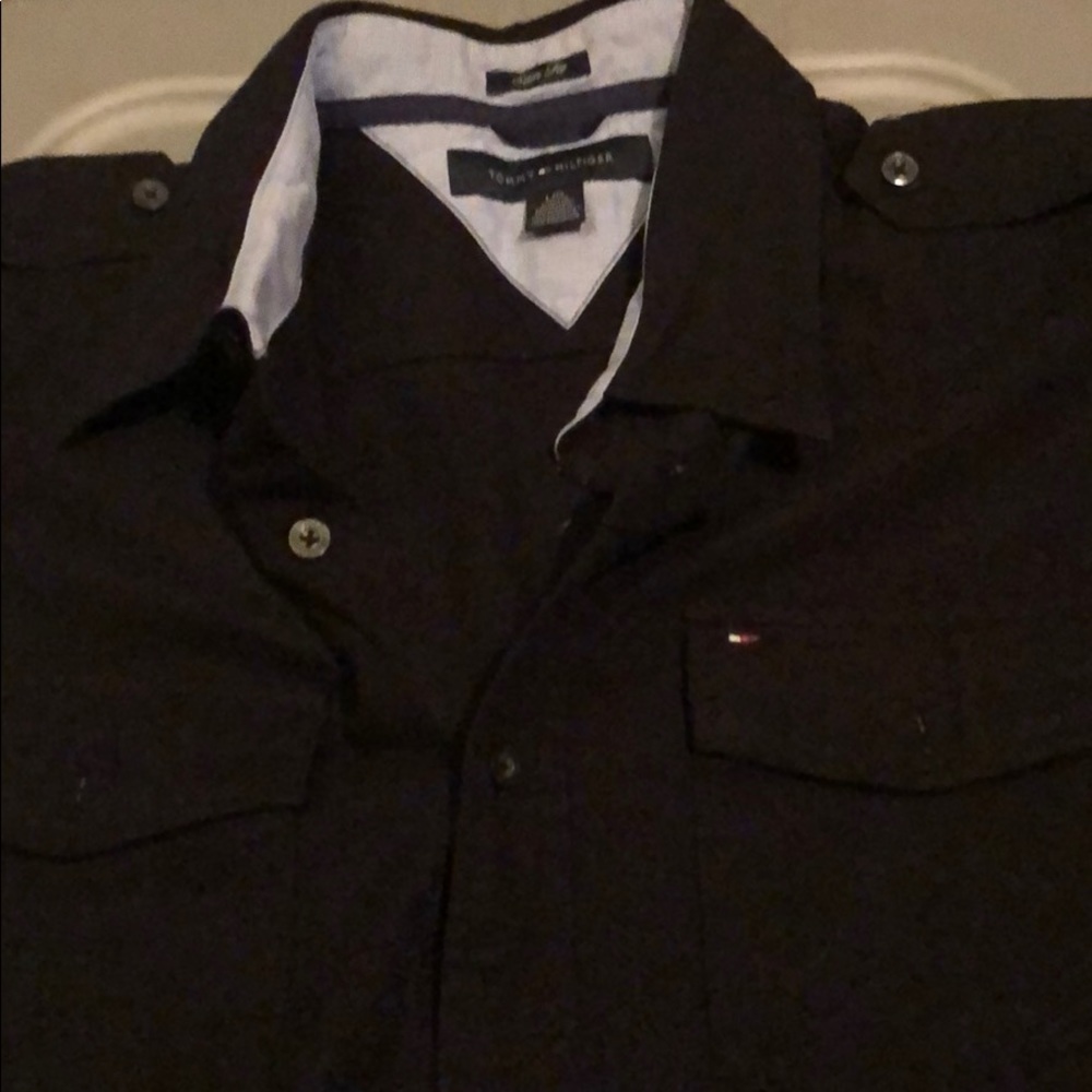 TOMMY HILFIGER BLACK POLO